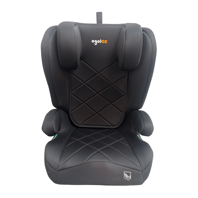 OG303B s autosjedalicom ISOFIX, autosjedalica grupe 2 3, Booster sklopivo, crno s utiskivanjem